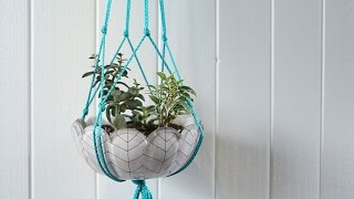 Make a Macramé Plant Hanger in Minutes [upl. by Emse901]