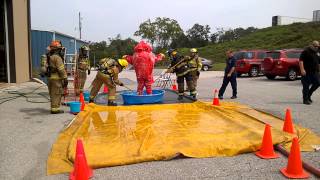 Decon training during Hazmat Ops class [upl. by Artemisia393]