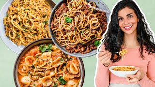 EASY VEGAN PANTRY PASTA RECIPES  quarantine cooking [upl. by Armilda988]