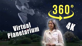 360 Interactive Virtual Reality Planetarium Night Sky Tour in 4K VR [upl. by Ehcor]