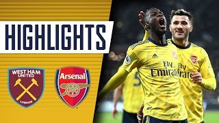 Pepe with a special goal  West Ham 13 Arsenal  Premier League highlights [upl. by Lantz793]