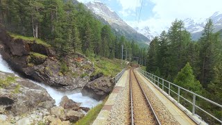 ★ 4K 🇮🇹Tirano  🇨🇭St Moritz summer cab ride Italy to Switzerland 062020 [upl. by Garry]