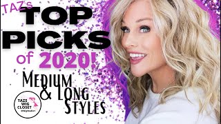 TAZS TOP PICKS OF 2020 Medium amp Long Wigs SHOWCASE amp FUN Mini Reviews 🎉 Happy New Year 🎉 [upl. by Kong]