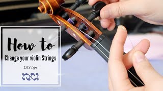 How to change violin strings  Step by Step tutorial [upl. by Schonfeld]