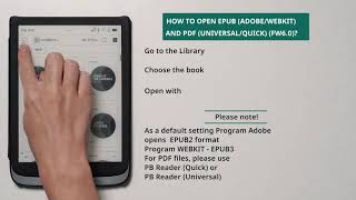 How to open Epub AdobeWebkit and PDF UniversalQuick PocketBook [upl. by Nylodnewg]