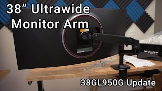 Ultrawide Monitor Arm Review amp Update  AmazonBasics Ergotron LG 38GL950G [upl. by Eitten]