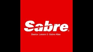 Sabre Basics Lesson 3 Sabre Atlas TravelAgentTraining SabreGDS [upl. by Nudd]