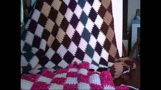 Entrelac Crochet Blanket Introduction [upl. by Goles1]