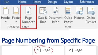 How to start page numbering from specific page  MS Word ⏩ [upl. by Eiramassenav931]