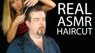 Real ASMR Haircut by Payton ♥ Professional Hair Stylist Scalp Massage Male Hair Cut How to Sleep [upl. by Husain]