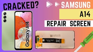 Samsung GALAXY A14 5G  Repair a cracked glass  screen [upl. by Alodie382]