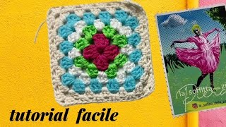 mattonella granny uncinetto classica tutorial facile [upl. by Assener]