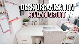 Desk Organization using the Konmari Method [upl. by Tav]