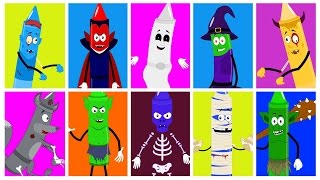 halloween song  scary nursery rhymes  crayons song  childrens rhymes [upl. by Otit]