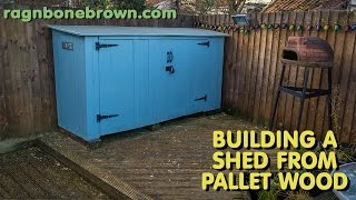 Building A Shed Using Pallet Wood  Part 1 of 3 [upl. by Annadiane]