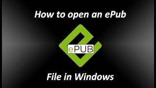 How to open an ePub file in Windows [upl. by Evod783]