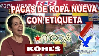 Bodega ROPA NUEVA de MARCA Macys Khols American Eagle PACAS Y LOTES [upl. by Lechner358]