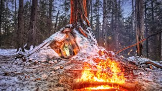 Building a Secret Dugout The Perfect Shelter for HIDING from WOLVES [upl. by Jon]