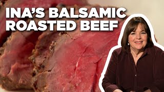 Ina Gartens Balsamic Roasted Beef  Barefoot Contessa  Food Network [upl. by Esimehc132]