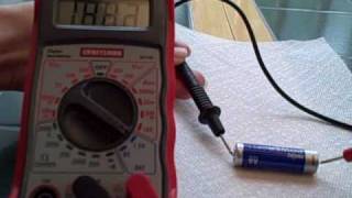 Test AA Battery with Multimeter [upl. by Bendicty]