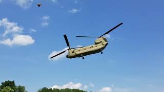 Boeing CH47 Chinook  landing amp takeoff [upl. by Letniuq466]