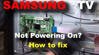 Samsung LED Flat Screen TV Repair  Wont turn on no power  How to Fix [upl. by Ahseinet]