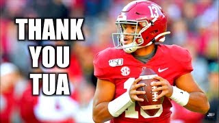 “Thank You Tua”  Alabama QB Tua Tagovailoa Career Highlights ᴴᴰ [upl. by Ahsilac]