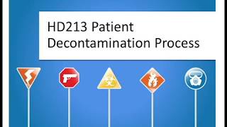 DQE HD213 Patient Decontamination Process [upl. by Llekim]