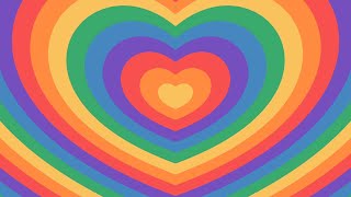 🌈 Rainbow Growing 💗 Hearts Tunnel Zoom Ripple Pulse Motion Graphics Background Video TikTok Trend [upl. by Celinda]