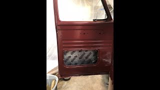 1955 Ford F100 Door latch installation [upl. by Kopaz]