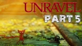 Unravel Gameplay Walkthrough Part 5  OFF THE RAILS Chapter 5 All Collectibles amp Secrets [upl. by Bouchard]