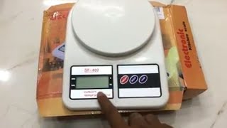 Electronic Kitchen weighing Scale SF400 Unboxing amp Demo  How to Use Kitchen Digital Scale [upl. by Naryk]