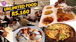 Unlimited Food Buffet  Pizza at Rs160 15 Items  Express Vegetarian Ludhiana  Street Food [upl. by Luba939]