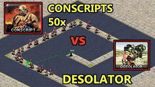 Desolator TD vs 50 Conscripts  Red Alert 2 [upl. by Paynter945]