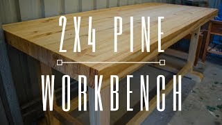 Laminated Pine Workbench From 2x4s  Woodworking [upl. by Locklin]