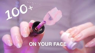 ASMR 100 TRIGGERS on YOUR FACE First Person  NonStop Tingles [upl. by Sulecram]