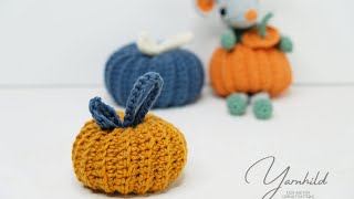 Häkelkürbis Einen einfachen Kürbis häkeln DIY Häkelkürbis für den Herbst [upl. by Sinnal713]