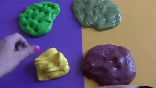 DIY 4 slimes super facile à réaliser [upl. by Ahsratal522]