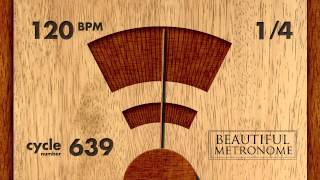 120 BPM 14 Wood Metronome HD [upl. by Eelrehpotsirhc]