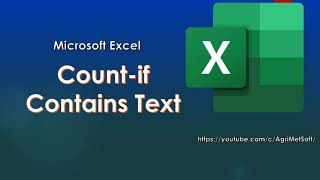 CountIF Contains Text in Excel  Count Cells Containing Text [upl. by Enegue715]