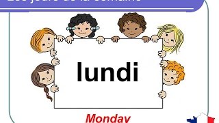 French Lesson 5  DAYS OF THE WEEK in French Jours de la semaine français Dias de la semana francés [upl. by Killian]