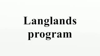 Langlands program [upl. by Ahseiuqal]