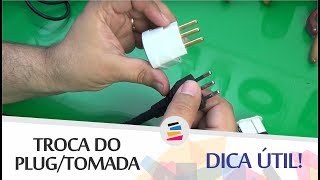 Tutorial  Troca do PlugConector Tomada Macho Energia Elétrica  SULINK [upl. by Hogg]