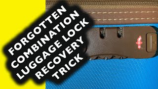 How to Unlock Forgotten TSA Combo Dial Lock EASY [upl. by Ojibbob844]