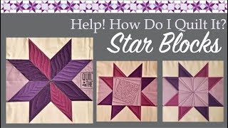 4 Ways To Machine Quilt Star Blocks Week 4 Freemotion Challenge Quilting Along [upl. by Jori]