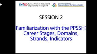 PPSSH CAREER STAGES DOMAINS STRAND and Indicators [upl. by Ludmilla]