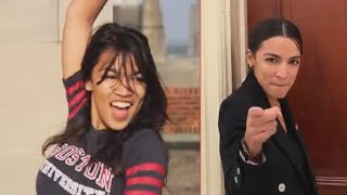 Alexandria OcasioCortez Dances Again Outside Her Office [upl. by Chubb]