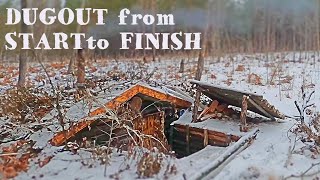 DUGOUT shelter build from START TO FINISH Off grid living Bushcraft 2021 [upl. by Storfer]