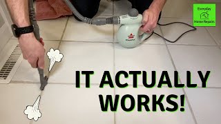 Best Way To Clean Grout  Bissell Steam Shot [upl. by Hiram]