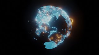 World Connection Animation Earth Spinning Globe Motion Graphics Loop [upl. by Inalaeham]